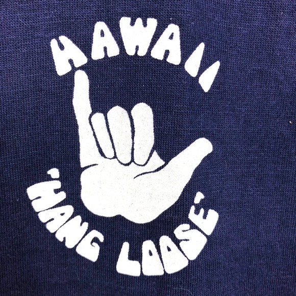 Vintage Blue Sz L Hawaii Hang Loose Tank Top - Picture 2 of 6